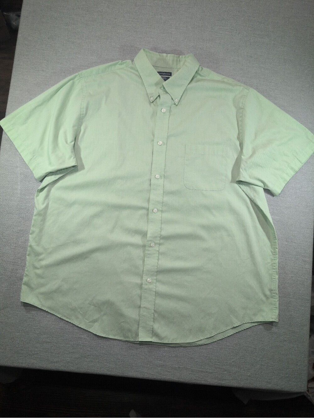 Croft & Barrow oxford classic fit light green short sleeve button front shirt